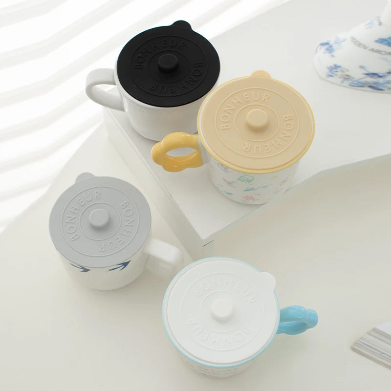 1pcs Universal Silicone Glass Cup Cover Sealing Protective Lid Heat Temperature Prese lifestyle view