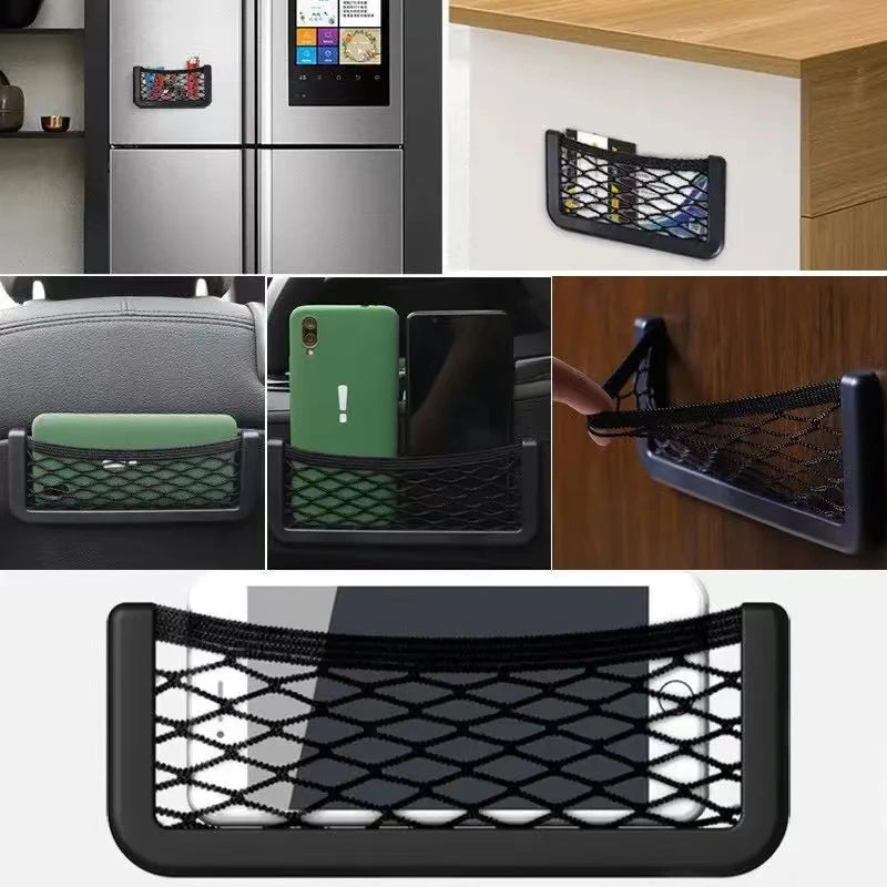 Car Organizer Mesh Storage Bag Elastic Net Pocket