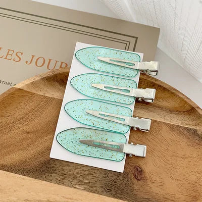4pcs/lot No Bend Fix Fringe Barrette Seamless Hair Clips Side Bangs Makeup Washing Face Accessories Women Girls Headwear 2025New