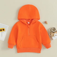 Kids Solid Color Hoodie | Long Sleeve Pullover for Toddlers alternate view