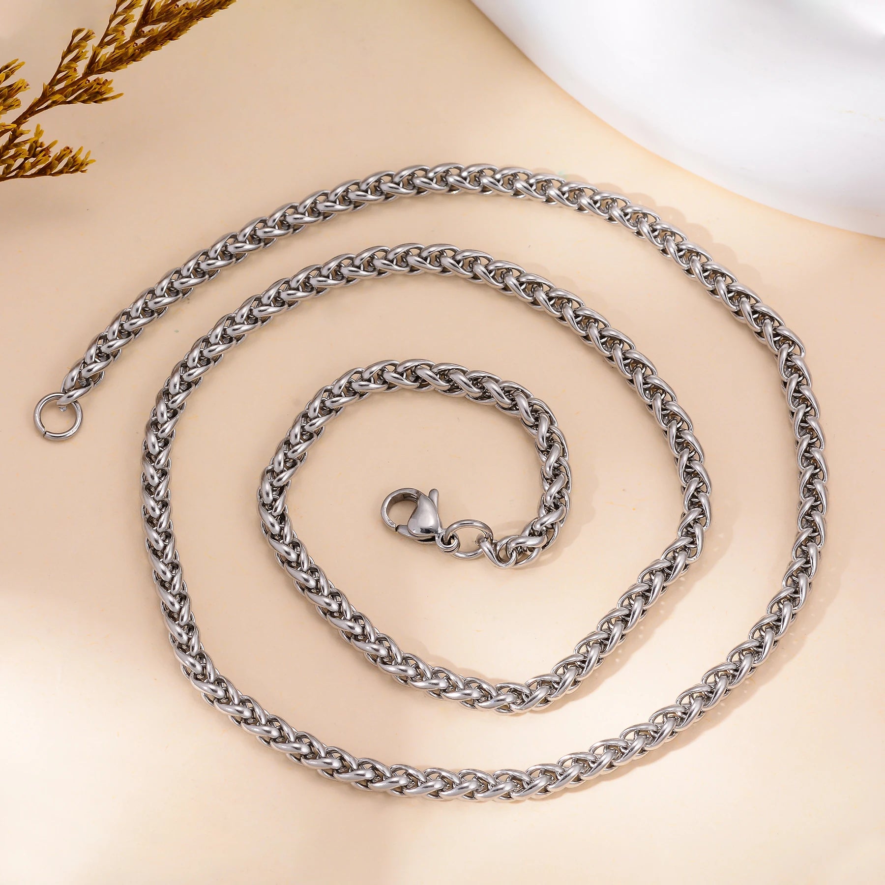 Stainless Steel Keel Link Chain Necklace for Men Women | Unisex Hip Hop Chain 16-40 additional angle