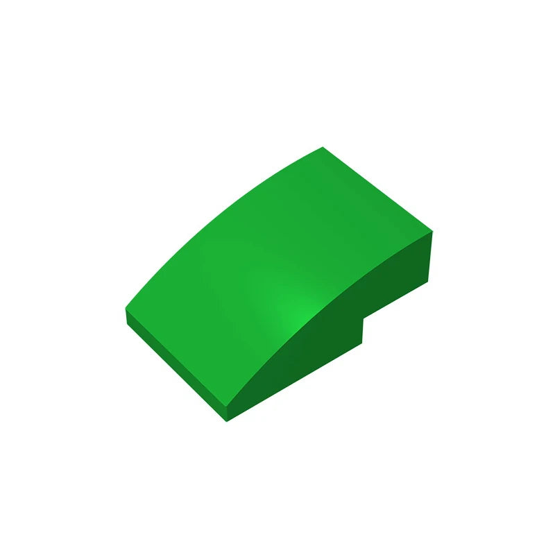 Gobricks GDS-1123 Slope, Curved 3 x 2 Building Block | Compatible with Lego 24309 close-up view