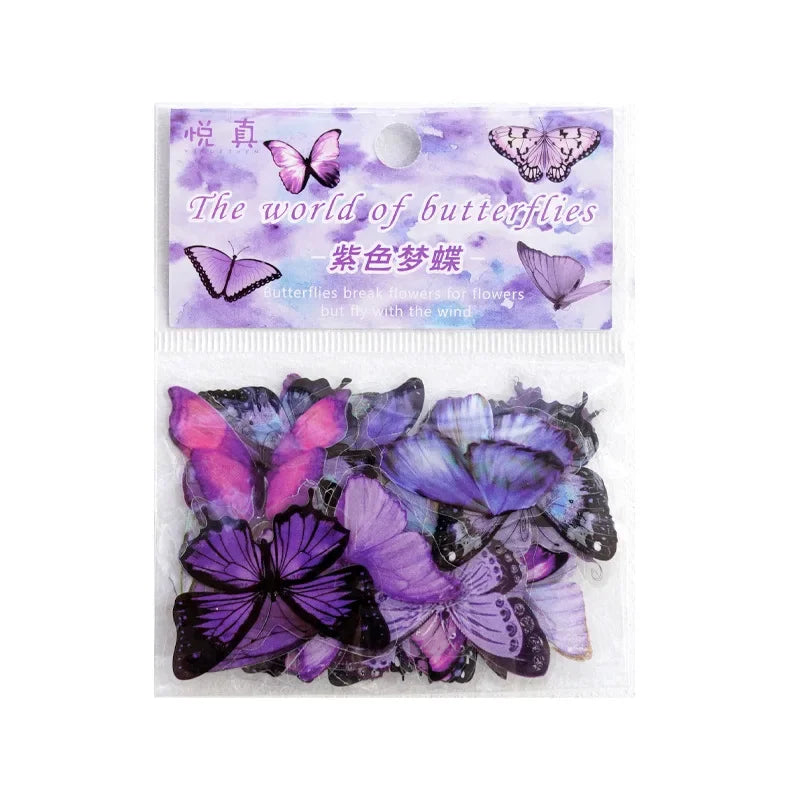 Butterfly Stickers Pack 40pcs | PET Waterproof Craft Stickers for Scrapbooking alternate view