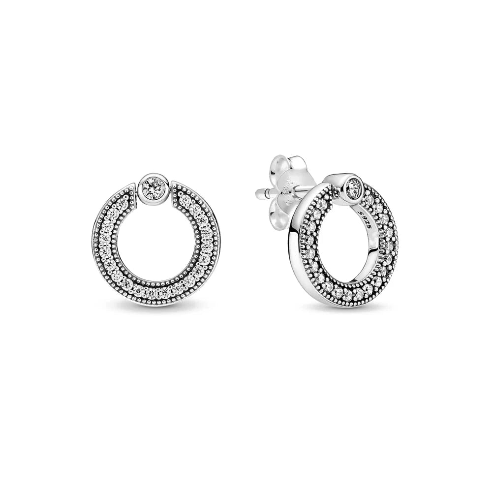 Hot Sell Double Hoop Family Tree Crown Fit Original Charms Diy Fine Jewelry Gift Fo additional angle