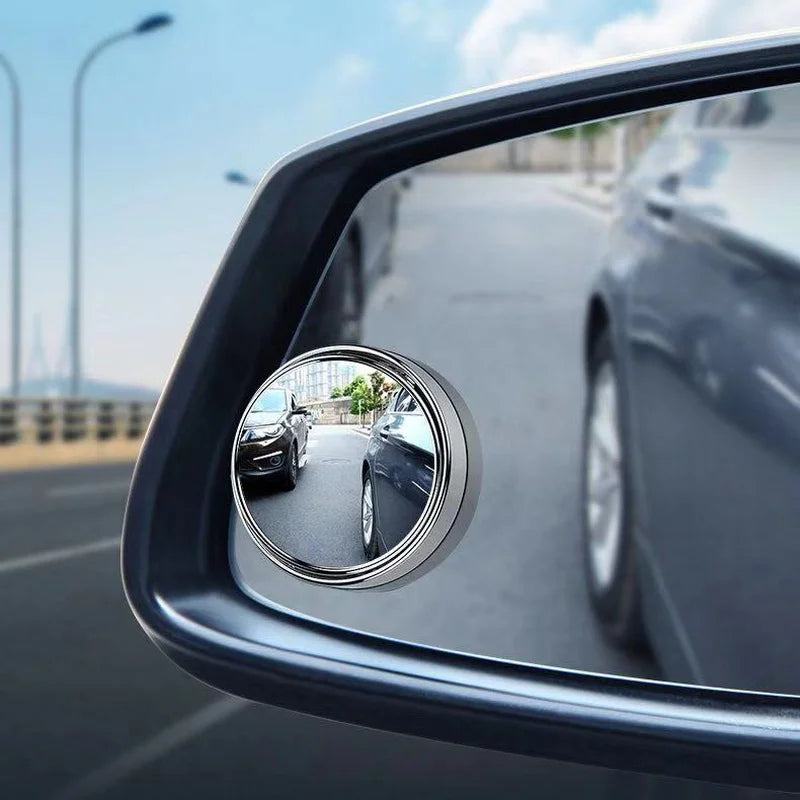2Pcs 360 Degree Adjustable Blind Spot Mirror Car Auxiliary Rearview Convex Mirror R additional angle
