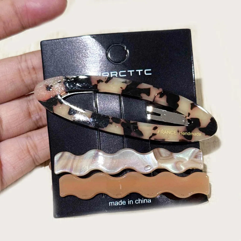 Creative Alloy Acetate Hairpin Set Duckbill Clip Barrettes Cute Hair Clip Korean Styl alternate view