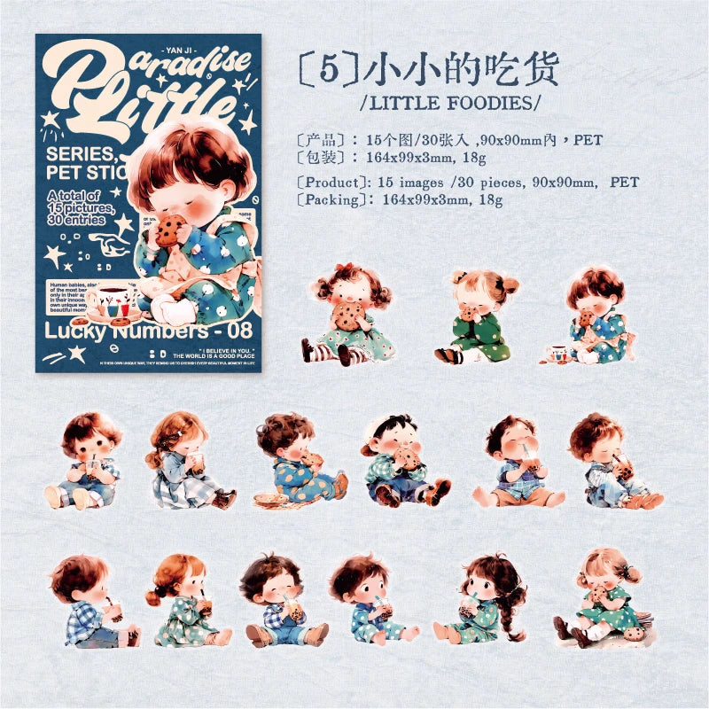 Journal GO 30pcs Cute Girl Stickers DIY Planner Scrapbooking Collage Junk Journal Dairy Notepad Phone Case Lovely Paradise Decal