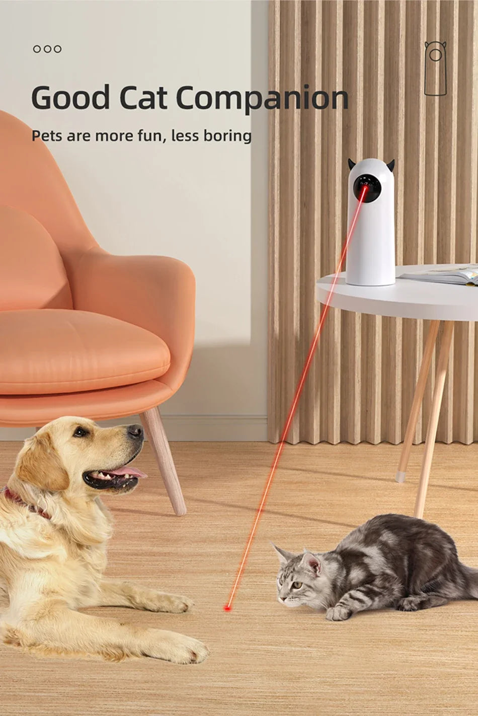 Automatic Cat Laser Toy – Rechargeable Interactive
