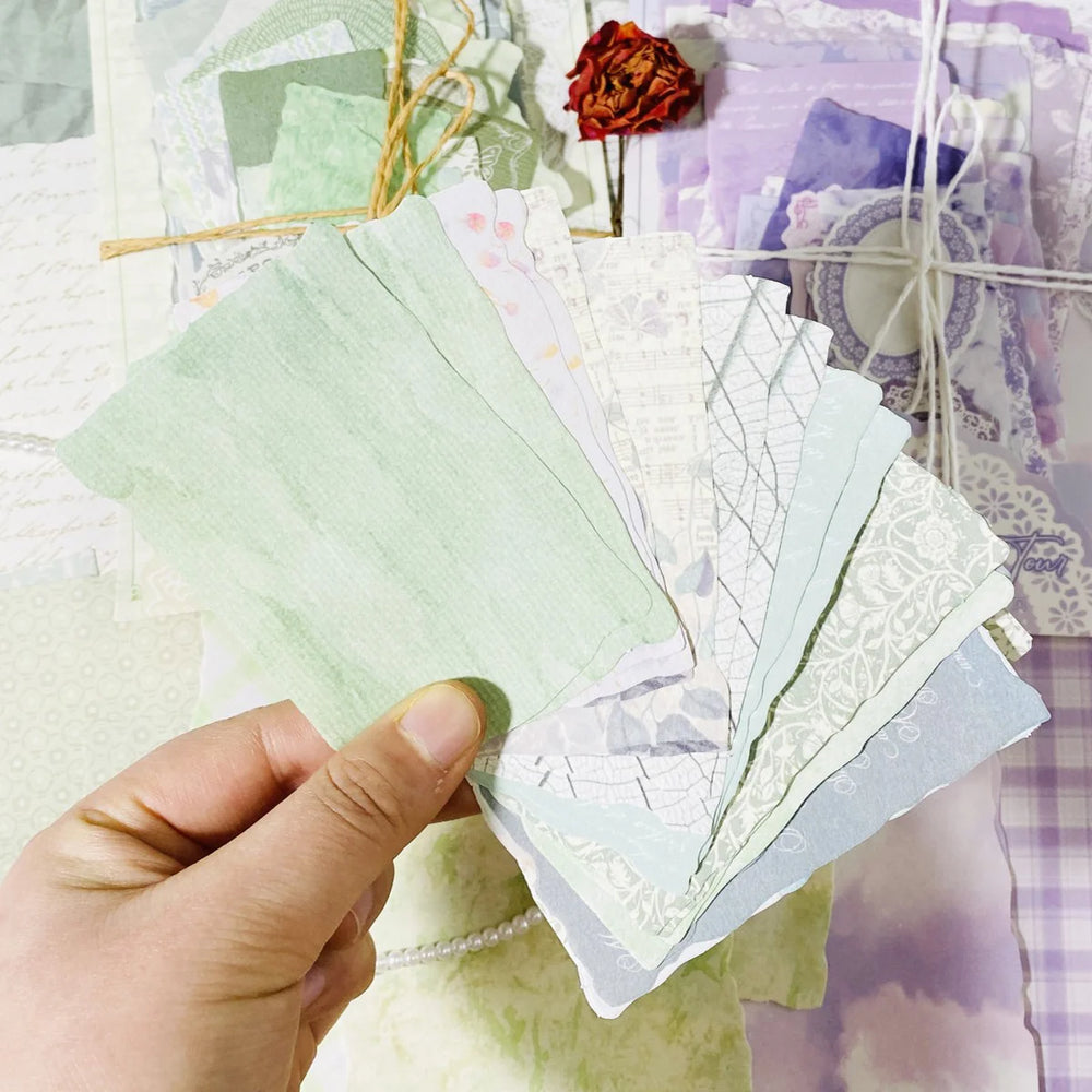 Journamm 100-Sheet Scrapbook Paper Pack | DIY Card Making and Decorative Collage Suppl close-up view