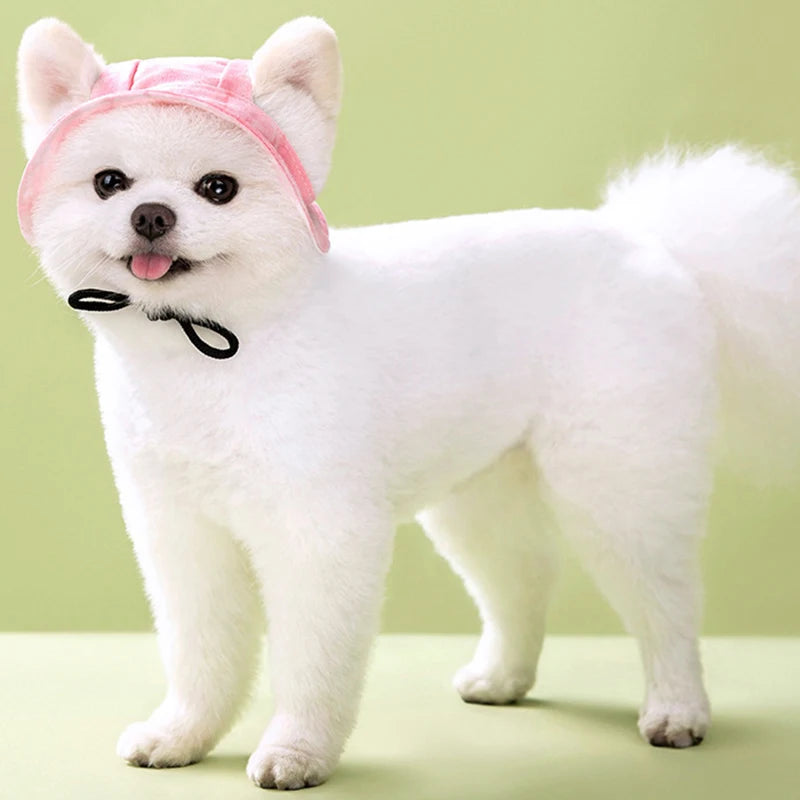 Summer Dog Sun Hat | Breathable Cotton Bucket Hat for Small and Medium Pets detail view