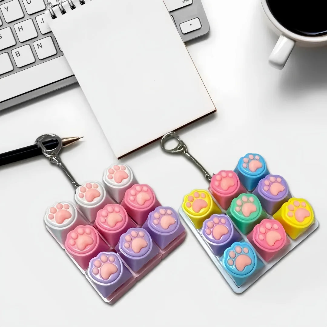 Keyboard Fidget Toys LED Crystal Keycap Keychain Stress Relief Fingertip Gadget Decom alternate view