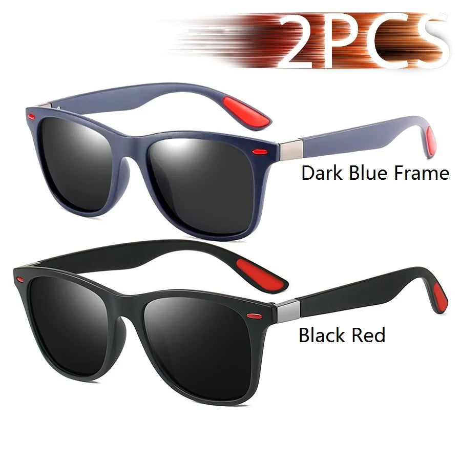 Square Unisex Driving Fishing Sunglasses Men Women Brand Designer Sun Glasses Anti- additional angle