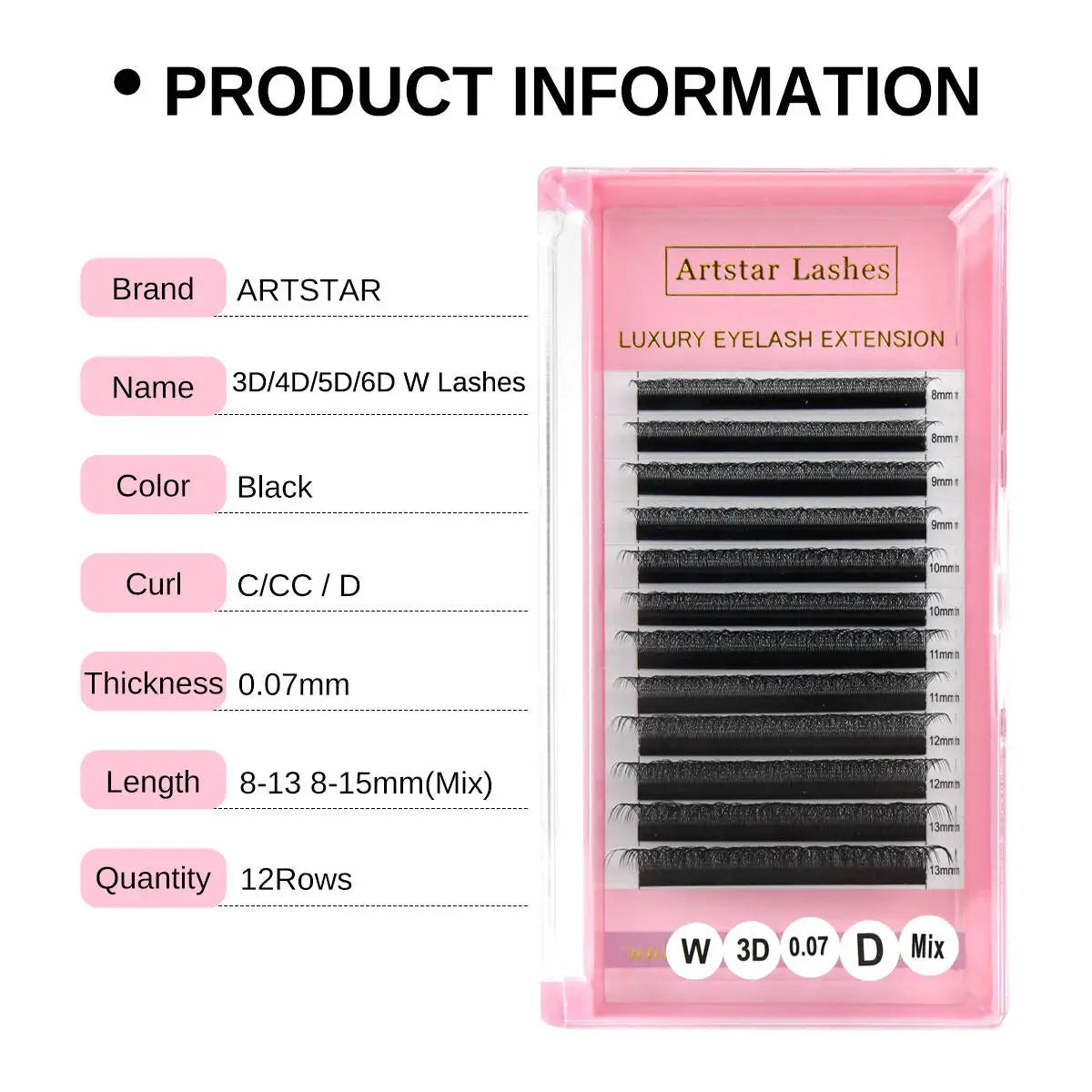 ARTSTAR W Shaped Premade Fan Eyelash Extensions | 3D 4D 5D 6D Volume Lashes lifestyle view