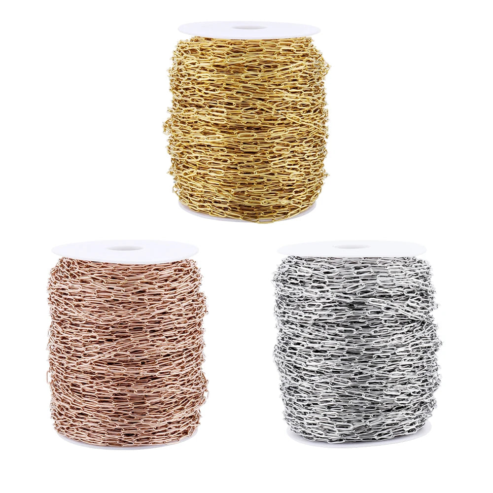 1M 3/4mm Stainless Steel Chain No Fade Cable Gold Chains for Necklace Bracelet Anklet lifestyle view