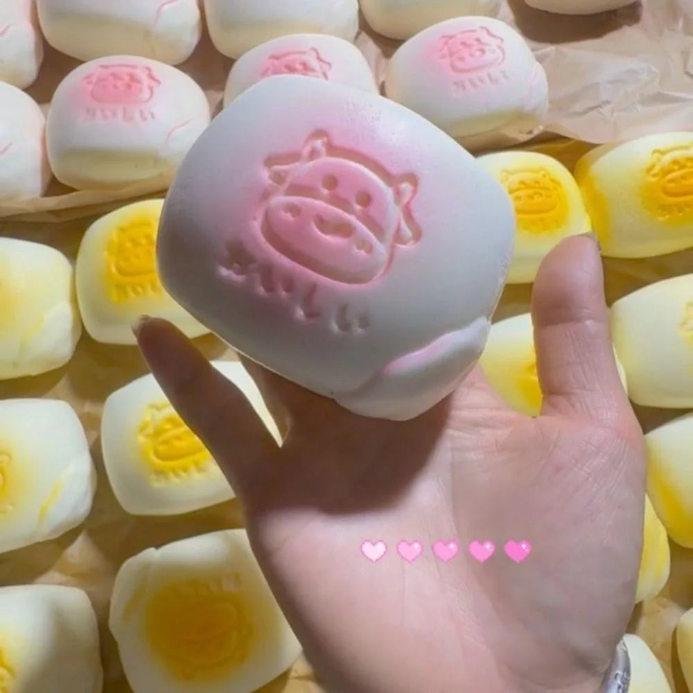 Squishy Simulated Milk Bread Stress Toy | Slow Rising Sensory Fidget close-up view