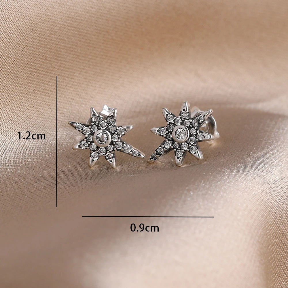 2026 New Hot Sale Blue Zircon Earrings for Women with European and American Style F additional angle