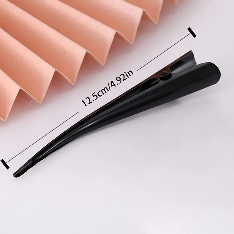 (BF06)5/10pcs Long Metal Hair Clips Horn Clip Hair Clamps Hair Accessories Duck Teeth Hairdressing Salon Tip Clip