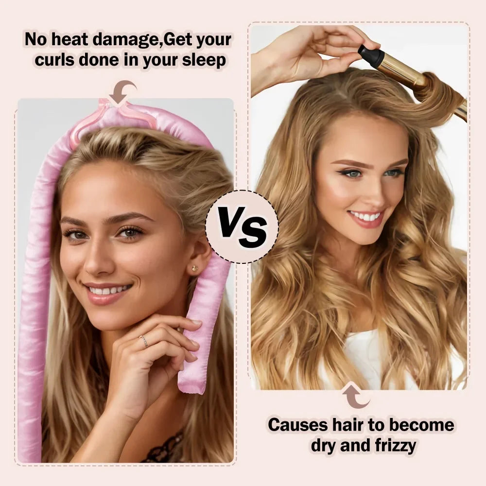 Heatless Curling Rod Set | No Heat Hair Curlers for Long Hair detail view