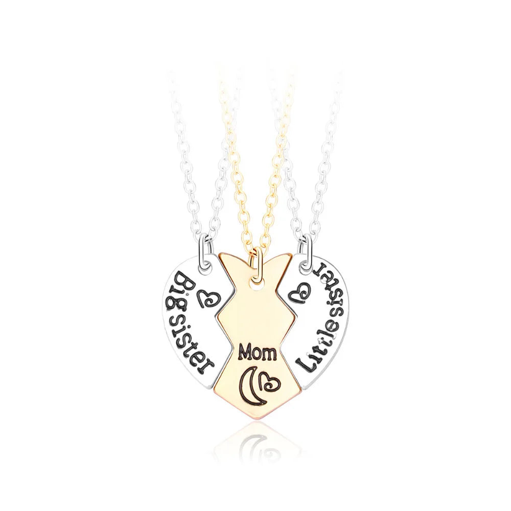 Elviragirl 3Pcs/set Sun Moon Star Pendant Necklace for Girl Kids Friendship BFF Neckl alternate view