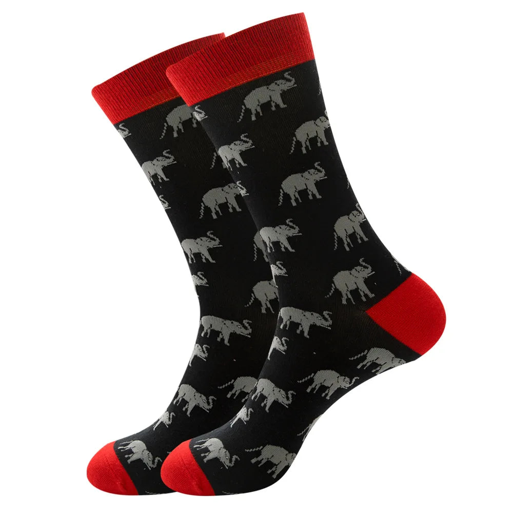 Sock Combed Cotton Funny Men's Big Size Crew Harajuku Hip Hop Thick Long Socks