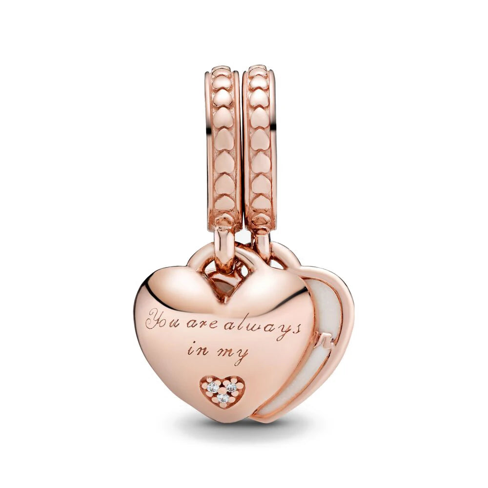 925 Sterling Silver Trinkets Rose Gold Locks And Keys Charm Of 925 Chain Bead Fit Origin detail view