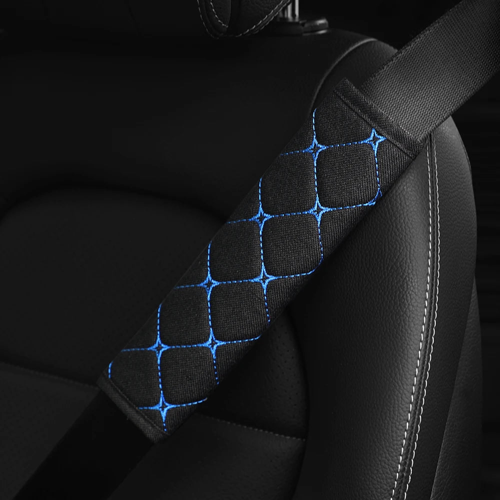 Linen Embroidered Breathable Seat Belt Shoulder Strap Cover