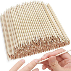 100/50pcs Nail Art Pusher Orange Wood Sticks Cuticle Pusher Remover Rhinestones Dotting Removal Mani