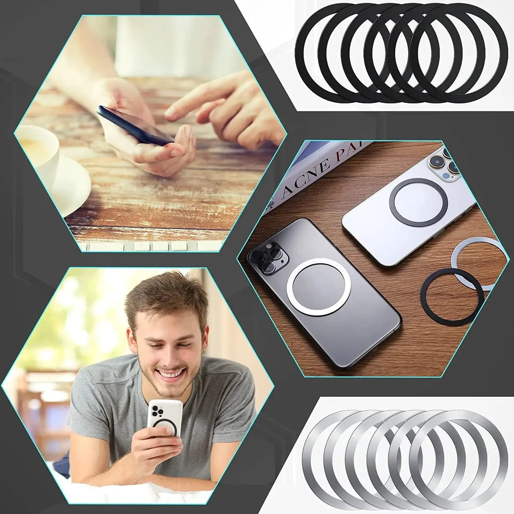 2024 Stainless Steel Universal Magnetic Plate Ring For Magsafe additional angle