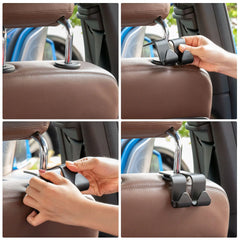 Car Seat Back Hook Hanger Headrest Mount Storage Holder Duarable Bearing 20kg for Car alternate view