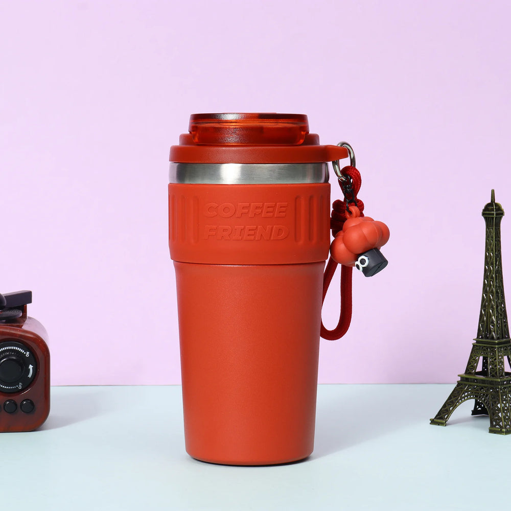 New Travel Coffee Tumbler Thermos Mug Easy Carry Steel Double Wall Tea Coffee Vacuum alternate view