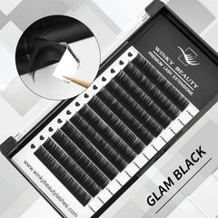 Winky Beauty 12 Rows Faux Mink Individual Eyelash Extensions | Soft and Thick Lashes