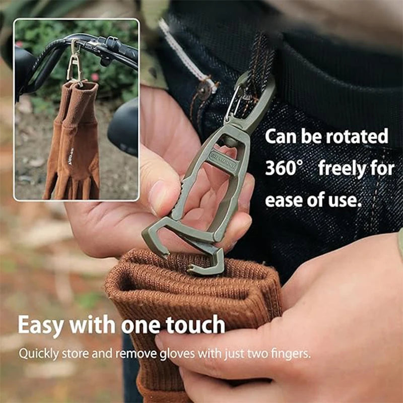 New 4-1PC Outdoor Protective Gloves Clip Hanger Multi-purpose Safety Work Gloves Holde close-up view