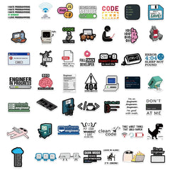 50 Pieces Funny Programming Meme Stickers | Geek Gift for Coders detail view