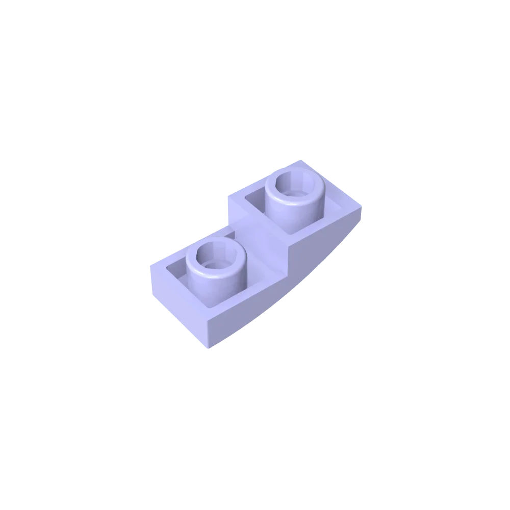 Gobricks GDS-795 Slope, Curved 2 x 1 Inverted | Compatible Building Block for DIY Proj close-up view