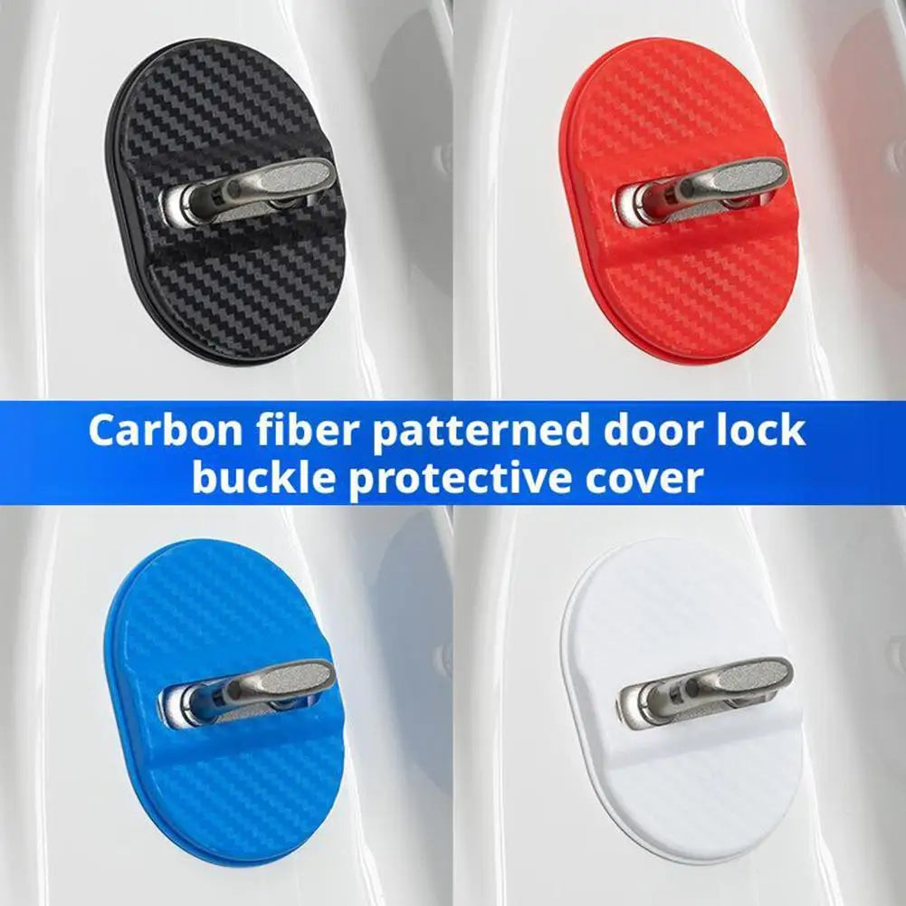 Self-Adhesive Car Door Lock Protective Cover 4-Pack