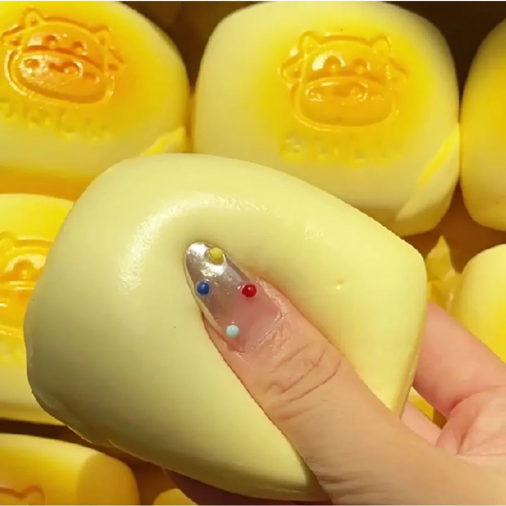 Simulated Milk Cake Bread Squishy | Slow Rising Sensory Fidget Toy for Stress Relief lifestyle view