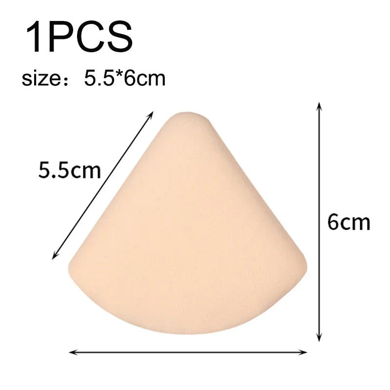 1-10pcs Round Square Triangle Shape Makeup Sponge Puff Dry Wet Dual-use Soft Cotton C lifestyle view