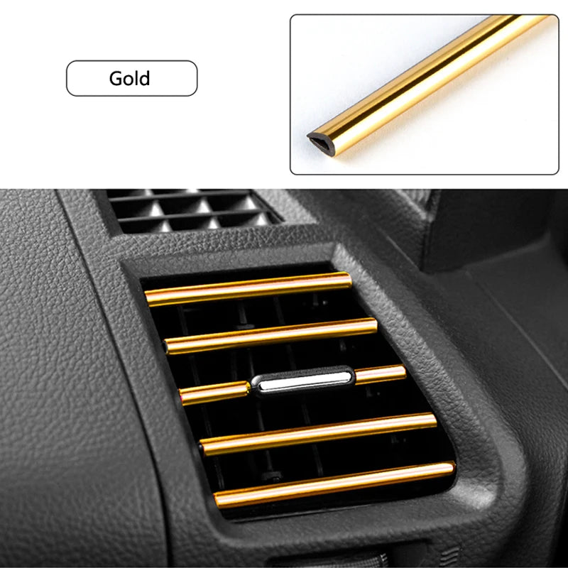 Car Air Conditioner Outlet Decorative Strip 10 Pcs U-Shaped