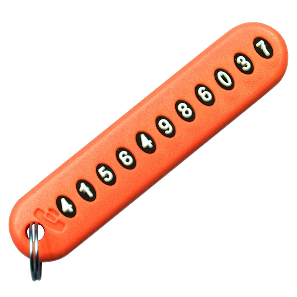 Car Phone Number Keychain | Anti-Lost Key Ring with Number Plate lifestyle view
