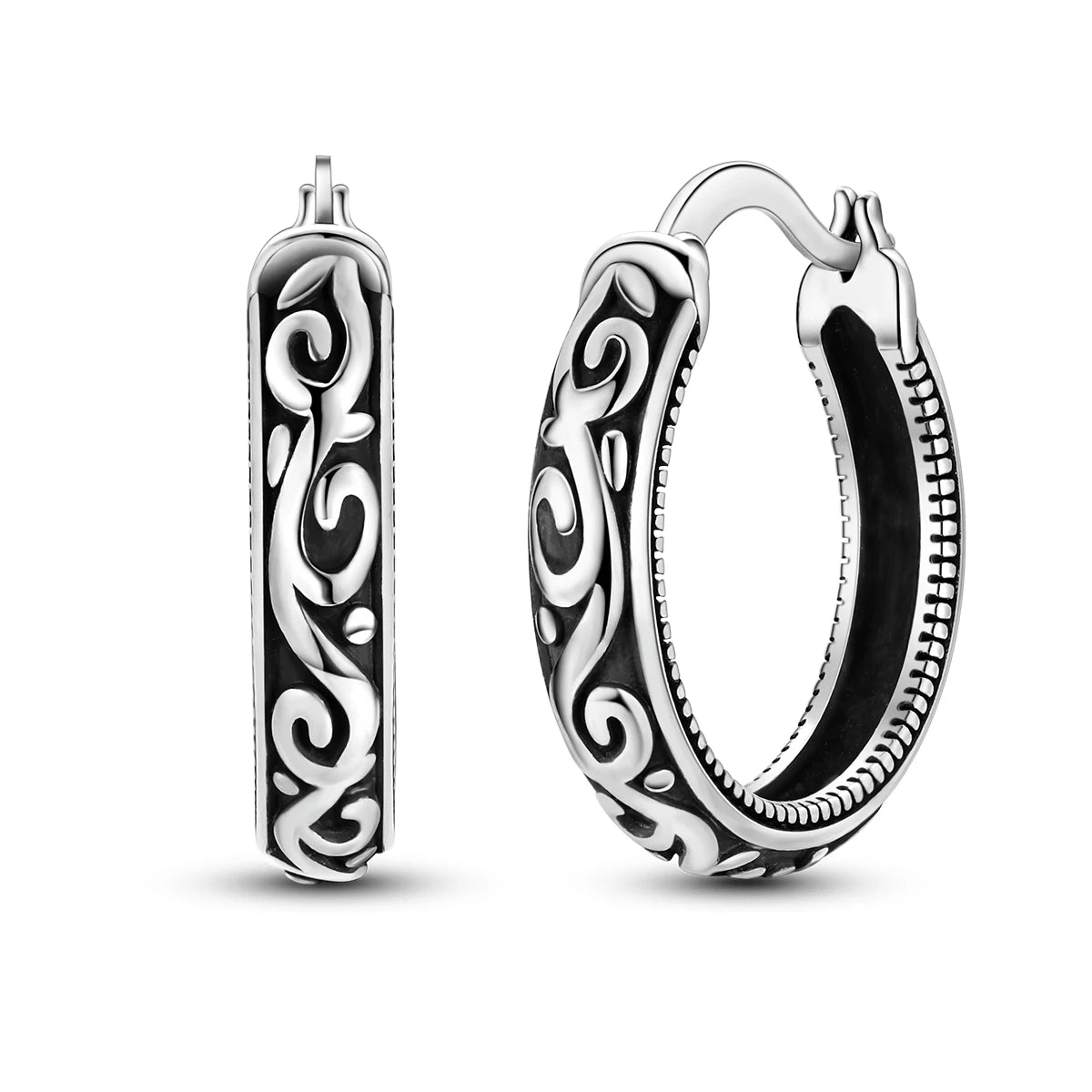 Original 925 Sterling Silver Women Hoop Earrings High Quality Shine Zircon U Shaped Clas detail view