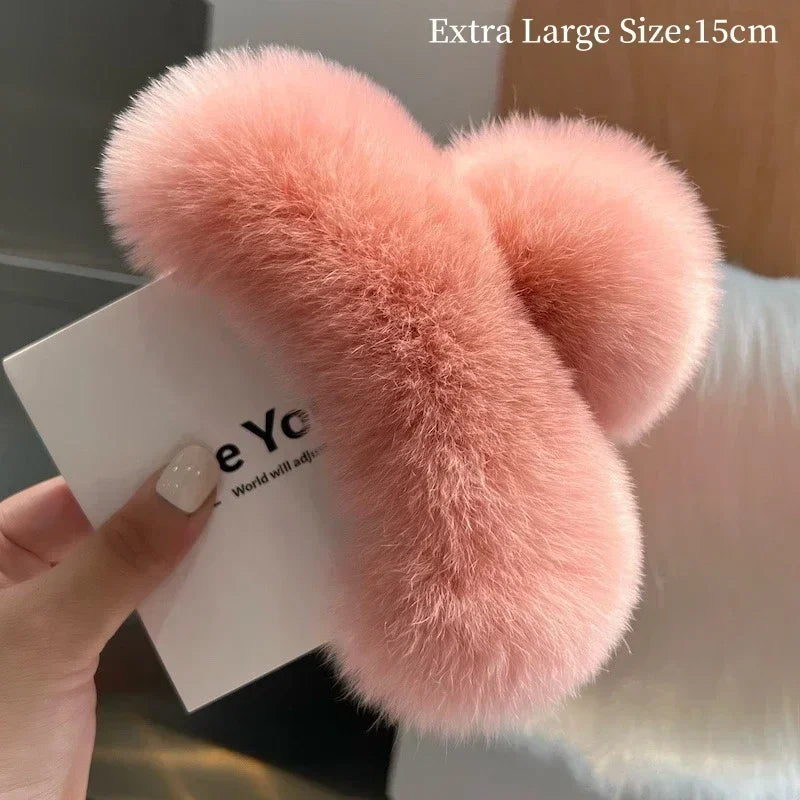 Hair Furry Claw Accessories for Women Clip Pinzas Para El Pelo Korean Fashion Headband Clips Pin Pinzas Pelo Hairclip Haarklem