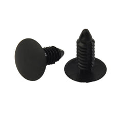 Gloss Black Plastic Plate Hole Clips for 6-7mm Holes, Set of 4 close-up view