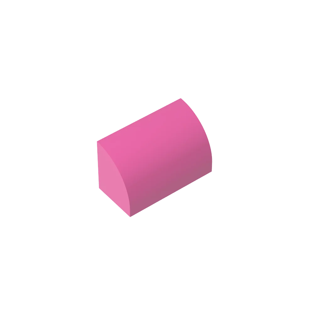 Gobricks GDS-M063 Curved Brick 1 x 2 x 1 No Studs | Compatible Building Block additional angle