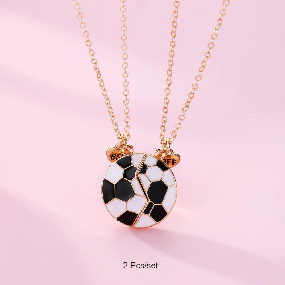 Broken Heart Best Friends Pendant Set | Magnetic Adjustable Lover Necklace for Wome additional angle