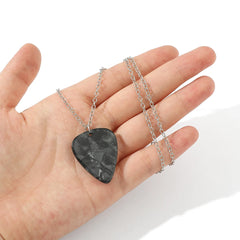 Cosplay Heart Guitar Pick Pendant Jewelry Necklace Choker Prop Accessorie Halloween Gi close-up view