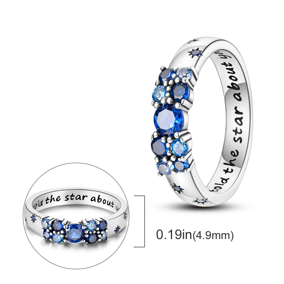 Plated Mystic Star Ring Infinite Love Original Design Zircon Wedding Rings Jewelry Women Gift