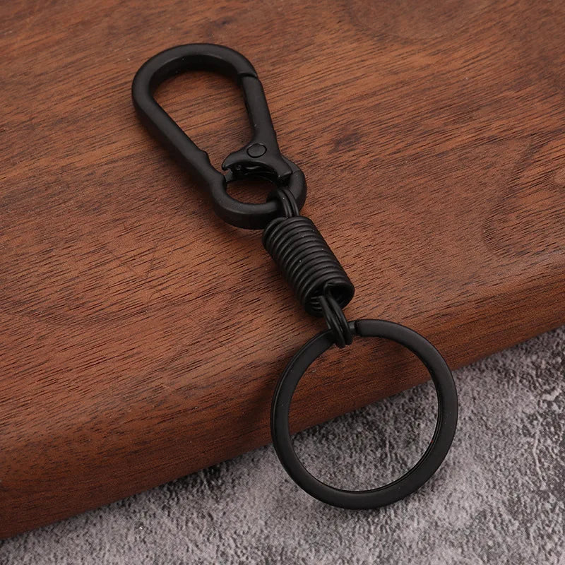 Vintage Brass Keychain Lanyard Snap Hook | Manual Rotate Carabiner Clip detail view