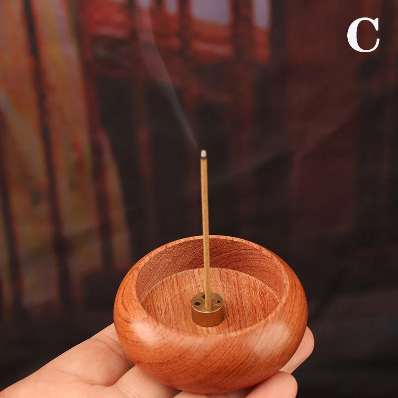Wooden Incense Holder Ash Catcher | Bowl Shape Incense Burner lifestyle view