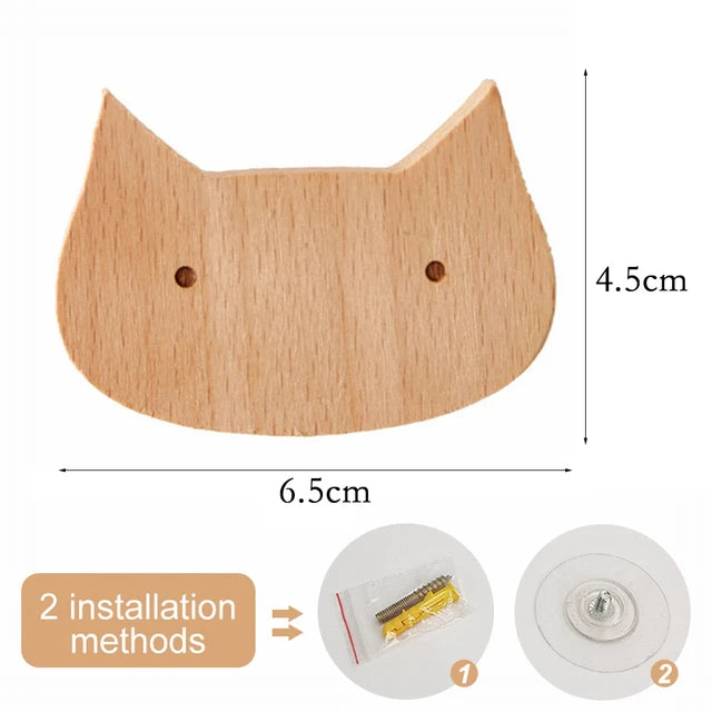 Wooden Animal Hook | Cute Wall Mounted Coat and Key Holder lifestyle view