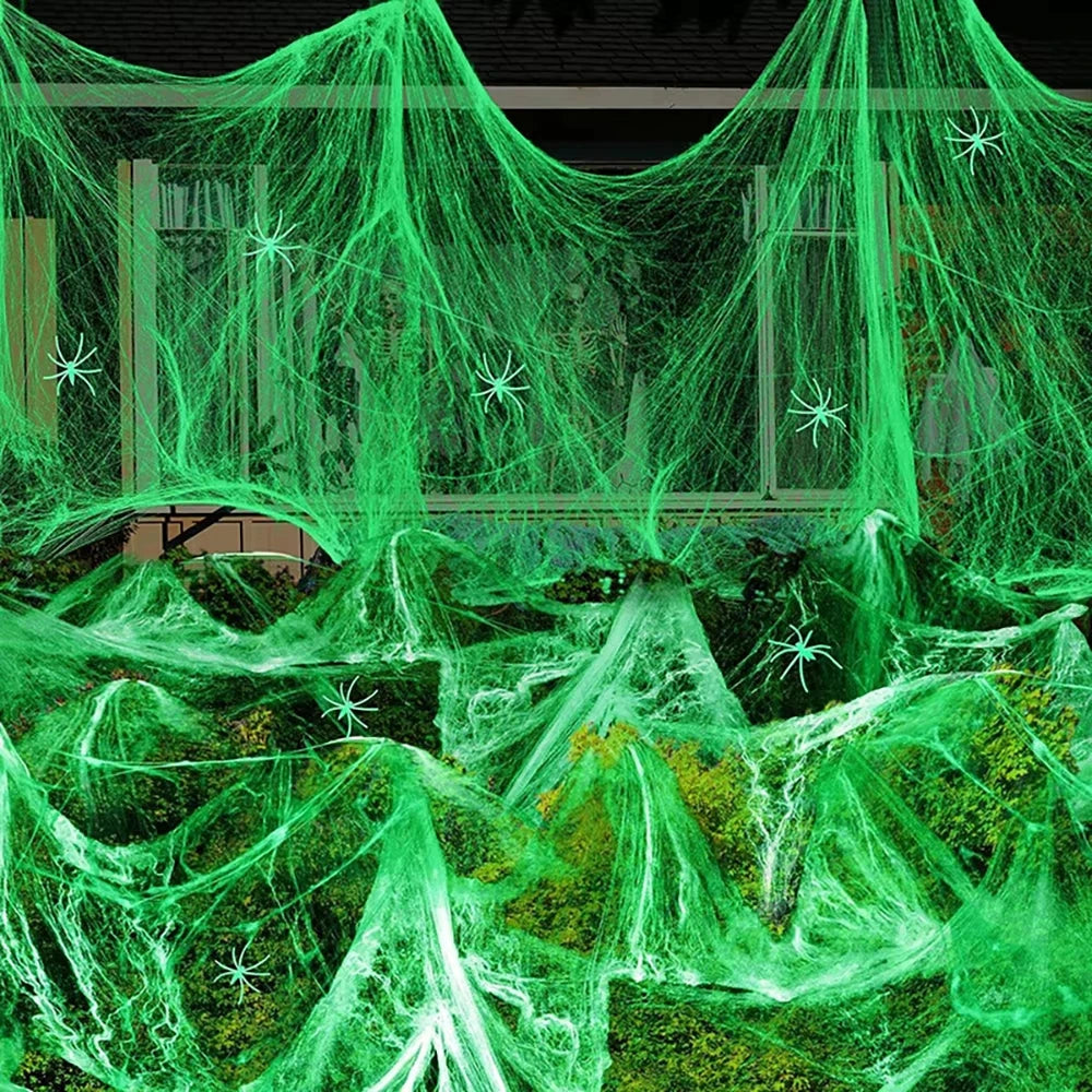 Glow In The Dark Spider Webs Halloween alternate view